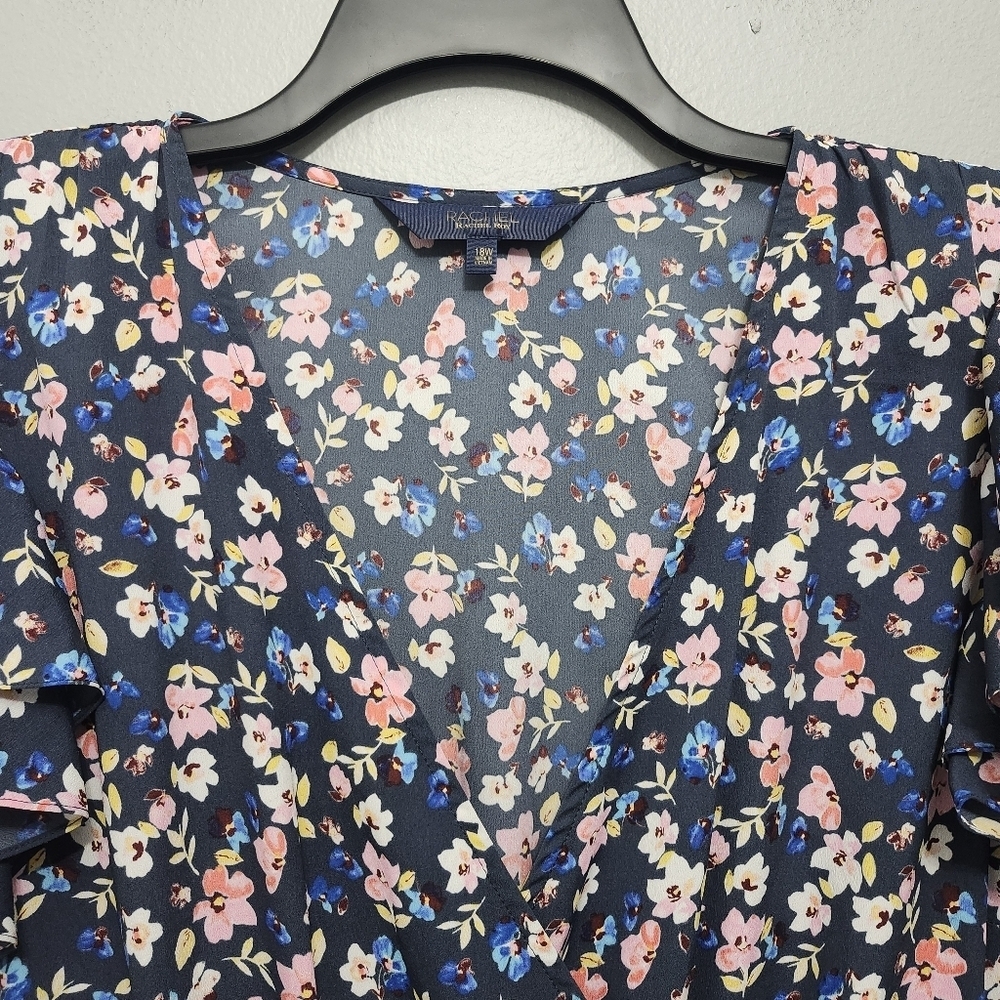 Rachel by Rachel Roy women's midi dress size 18W floral blue new with ta… - Picture 4 of 8